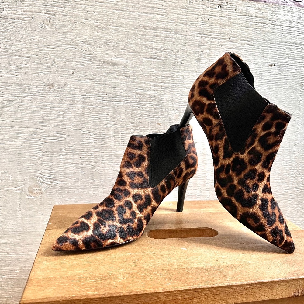 Diane von Furstenberg leopard booties
